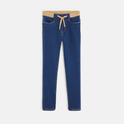 Slim-fit jeans with ribbed waist