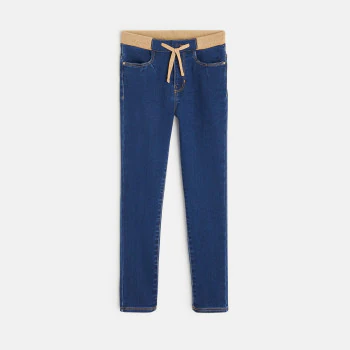 Slim-fit jeans with ribbed waist