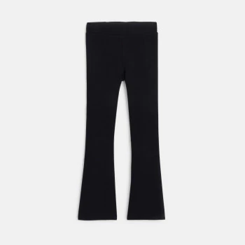 Girl's black trumpet-shape legging