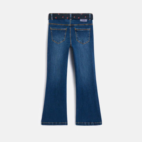 Belted flared jeans