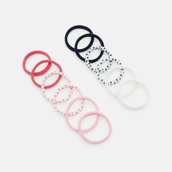 Fancy foam rubber hairbands (12-pack)