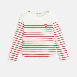 Breton T-shirt with personalised heart