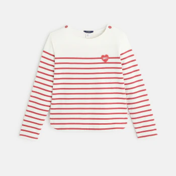 Breton T-shirt with personalised heart