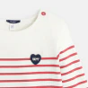 Breton T-shirt with personalised heart