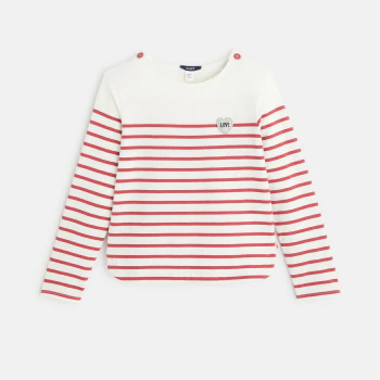 Breton T-shirt with personalised heart