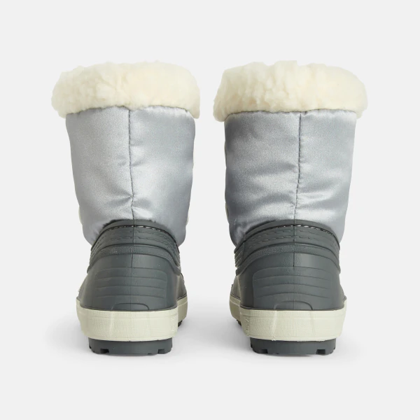 Metallic snow boots