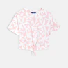 Tie-hem printed T-shirt