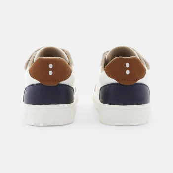 Boys' beige street low-top trainers