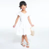 White cotton twill effect dress