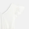 White cotton twill effect dress