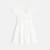 White cotton twill effect dress