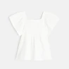 White cotton gauze blouse