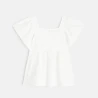 White cotton gauze blouse