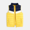 Sleeveless colour block down jacket