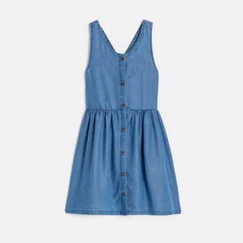 Lightweight jean apron dress