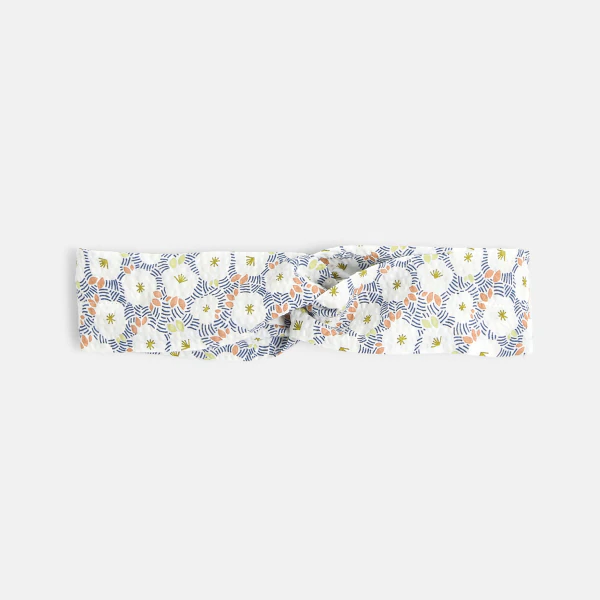 Baby girls' floral seersucker headband