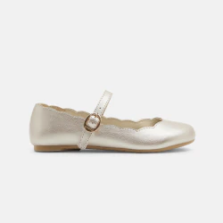 Metallic ballet flats with...