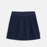 Short pleated plain skirt