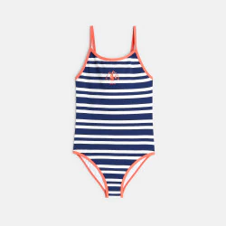 One-piece striped swimsuit