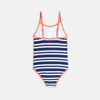 Girl's blue 1-piece swimming costume