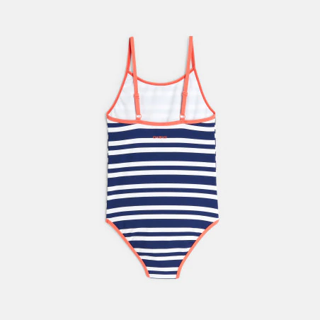 Girl's blue 1-piece swimming costume