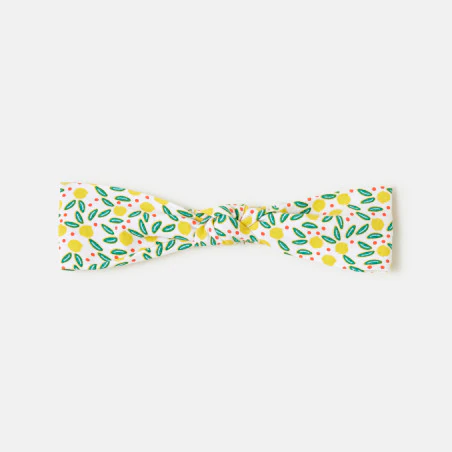 Lemon print headband