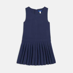 Girls' blue pleated...