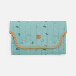 Newborns' green dinosaurs travel changing mat