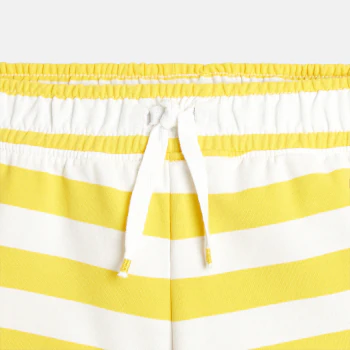 Striped fleece shorts