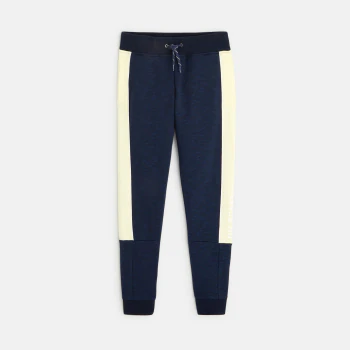 Two-tone fleece jogger pants