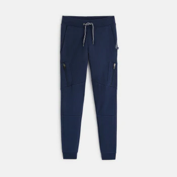 Fleece jogging pants with zip pockets