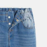 Faded high waist jeans with belt