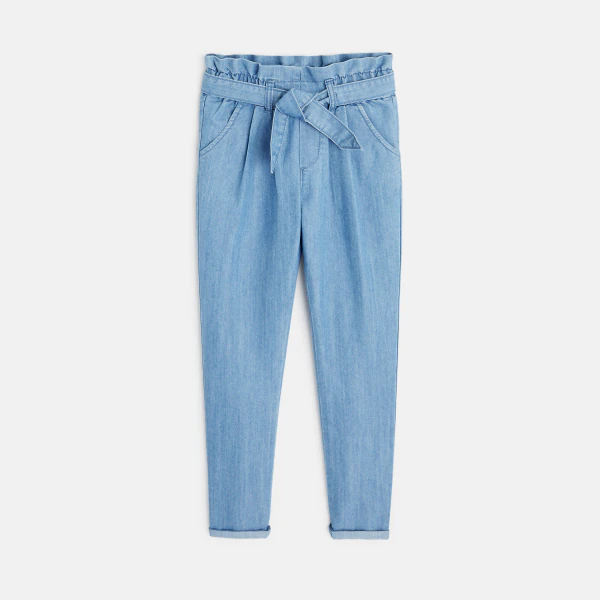 Lightweight denim chino pants