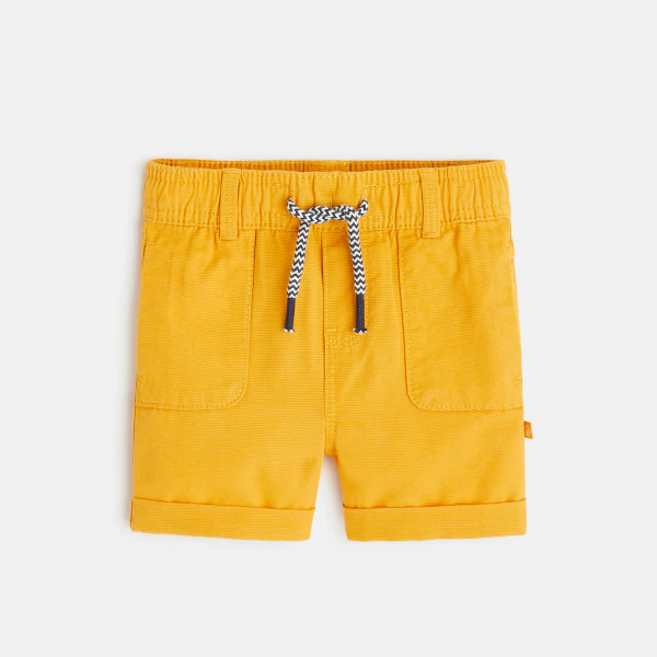 Fancy ribbed cotton shorts