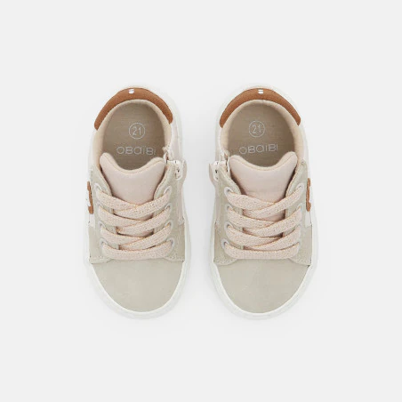 Baby girls' pink low-top street-style trainers