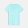 Boy's plain blue Henley-neck T-shirt