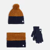 Spiral hat gloves and snood set