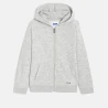 Boy's grey zip-up hoodie