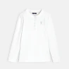 Plain long-sleeved polo shirt