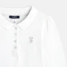 Plain long-sleeved polo shirt