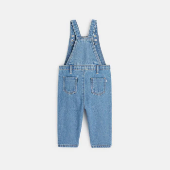 Baby blue boyfriend denim dungarees