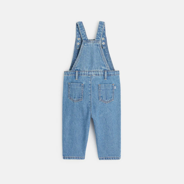 Baby blue boyfriend denim dungarees