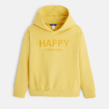 Hooded sweatshirt with a message