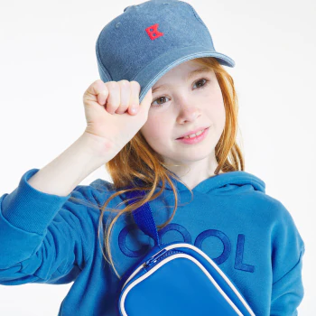 Chambray kids' baseball cap