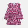 Girls' pink printed short dress