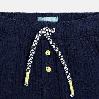 Light gauffered cotton shorts