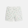 Leaf and monkey print soft knit shorts