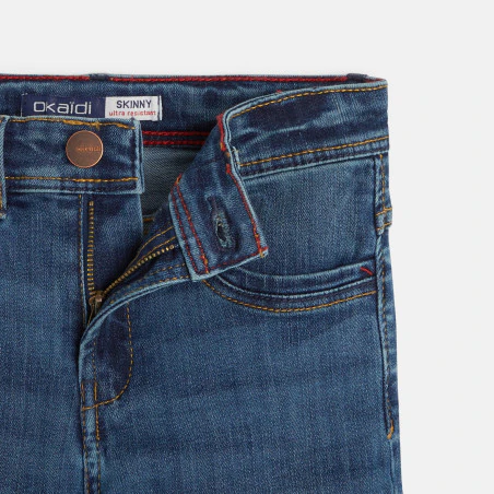 Ultra-resistant skinny fit blue jeans