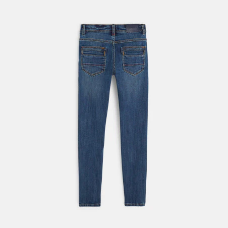 Ultra-resistant skinny fit blue jeans