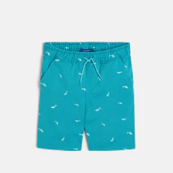 Shark print fleece shorts